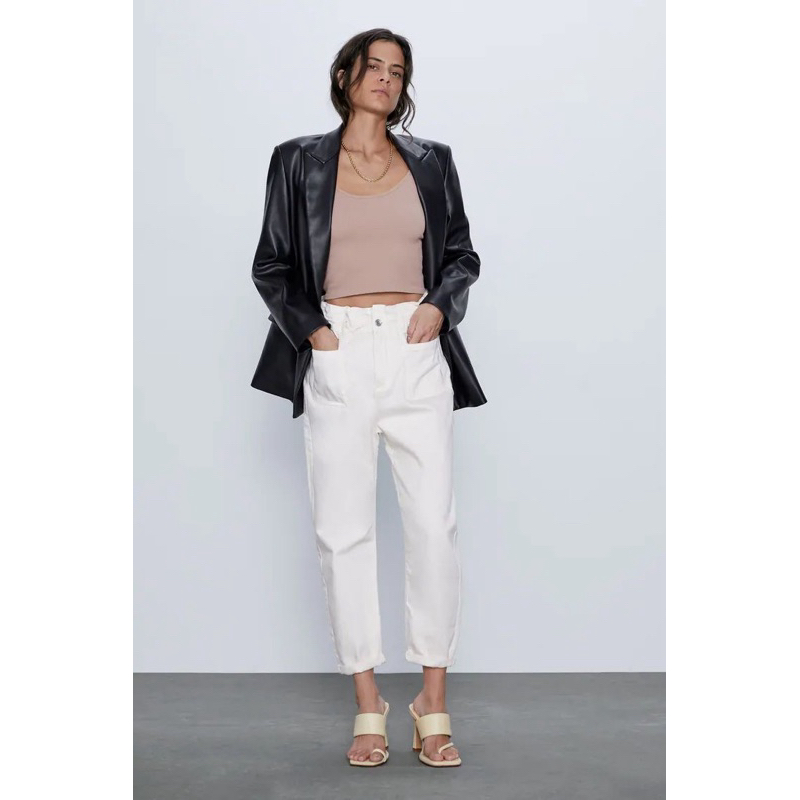Zara paperbag baggy pants
