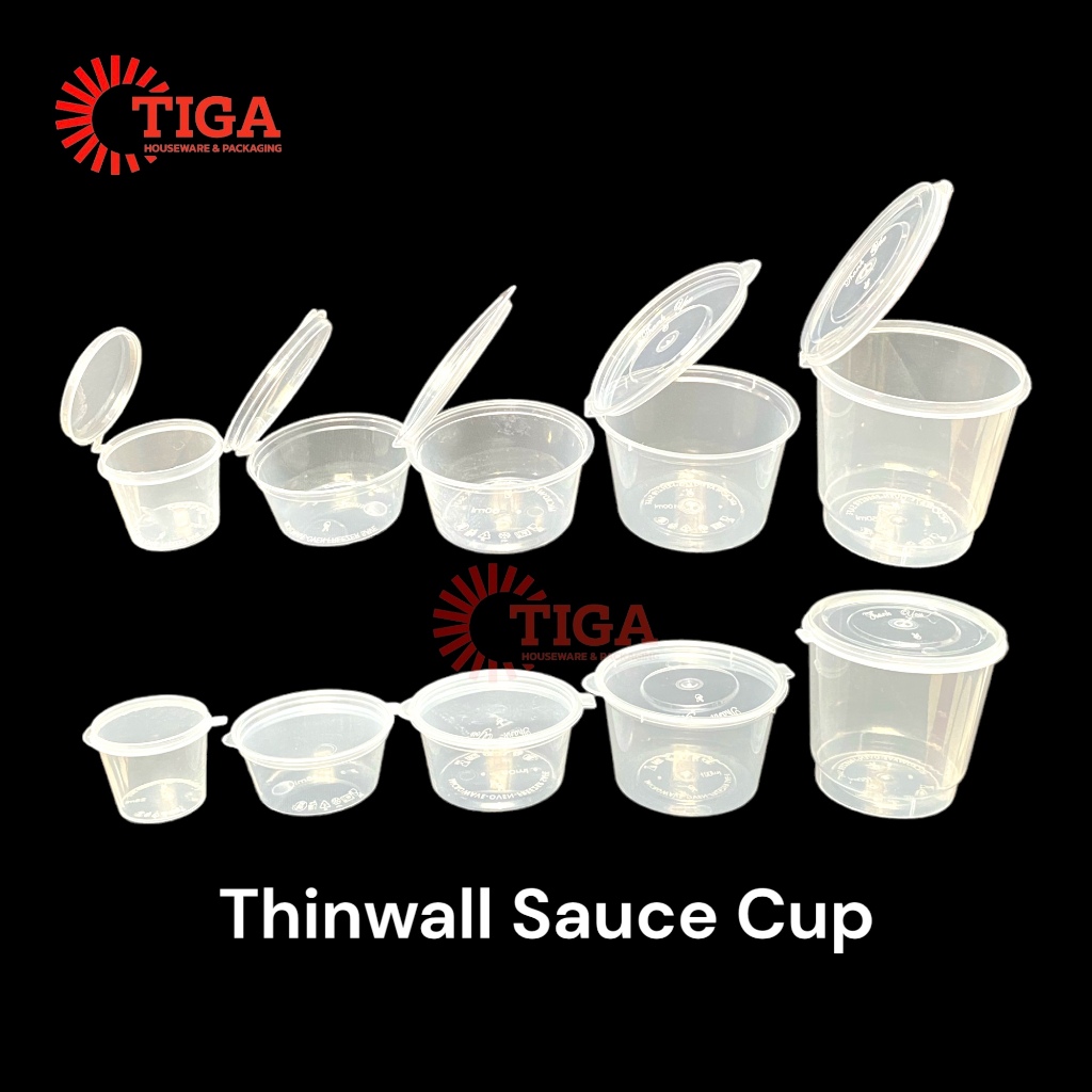 [50pcs] THINWALL SAUCE CUP 25 ML 35ML 60 ML 100 ML 150 ML VICTORY/SAUS CUP/WADAH SAOS/TEMPAT SAOS/TE