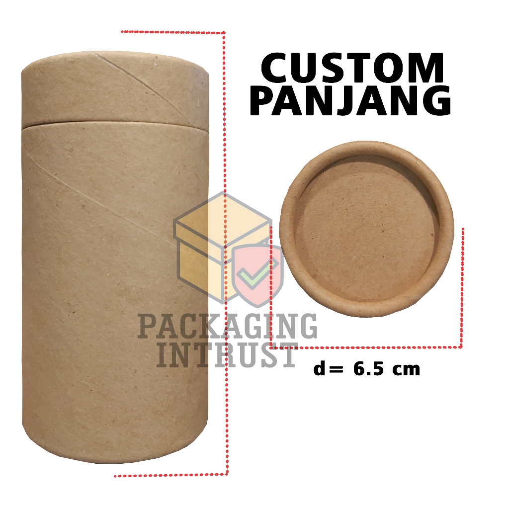 [6.5 𝗖𝗨𝗦𝗧𝗢𝗠 𝗣𝗔𝗡𝗝𝗔𝗡𝗚] Paper Tube Packaging / Selongsong / Paper Cone - Diameter 6.5 cm  [Packaging Pa