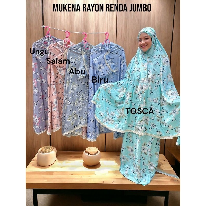 mukena rayon motif bunga