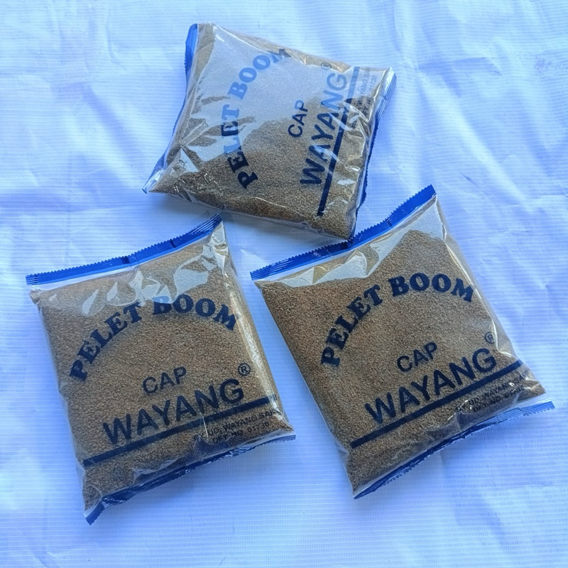 Pelet Boom Cap wayang besar - Boom wayang besar - umpan pancing- umpan pelet cap wayang