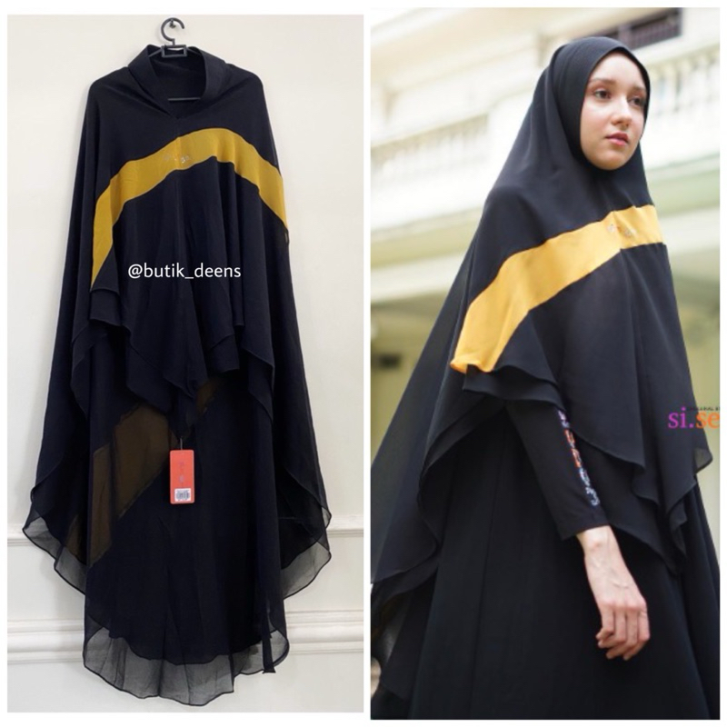 Khimar Black sisesa