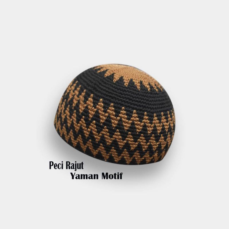 Peci Rajut Yanam Motif Tarim Aceh / Peci Aceh / Peci Tarim / Peci Rajut