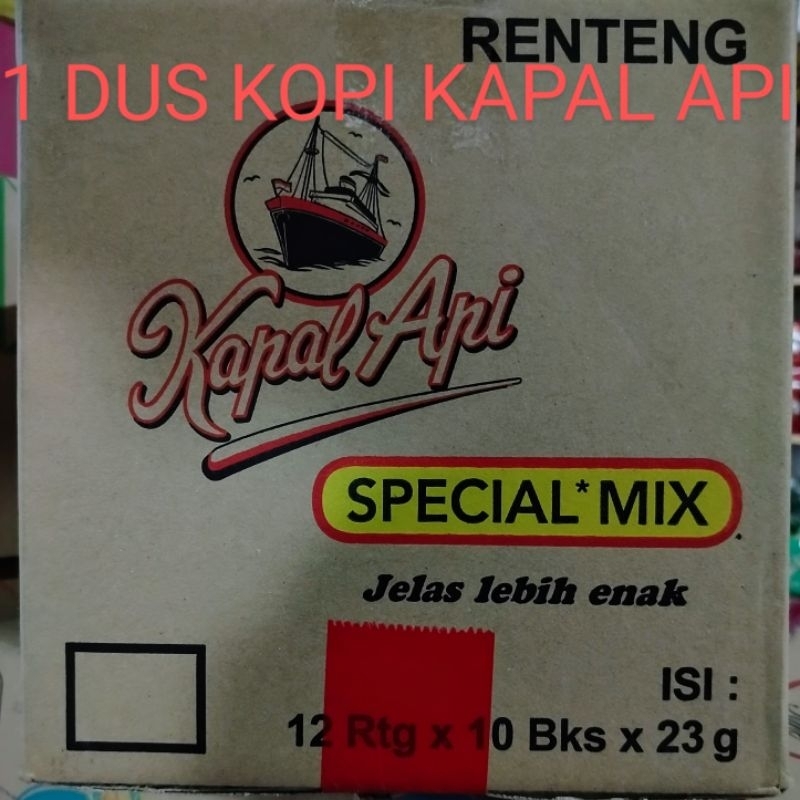 

kapal api special mix 1 dus isi 12 renceng siap kirim