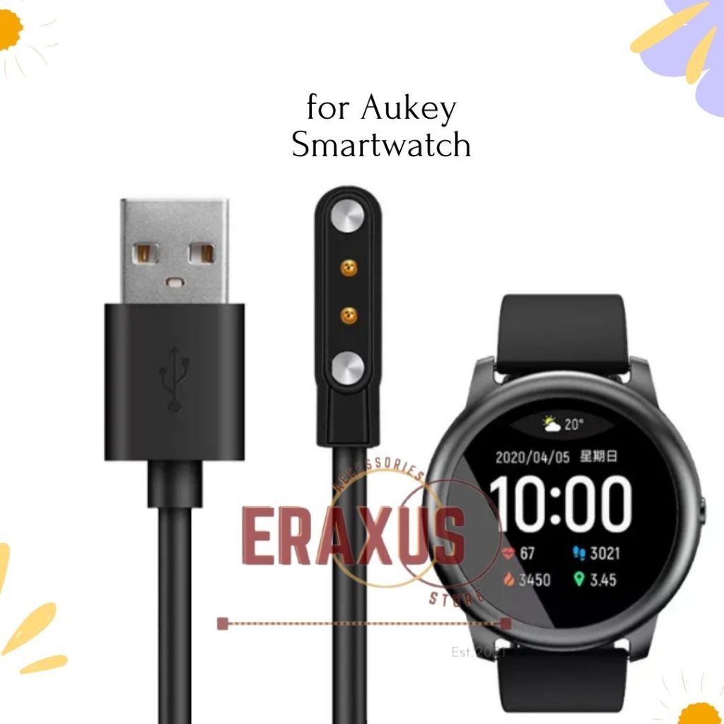 [Eraxus] Kabel Charger Model LS02 Charging Aukey Charging LS 02 Fitness Tracker 10 12 SW-1 / SW 1P 1S 1 SW-1P SW-1S SW-1 Cable magnetic Smartwatch USB
