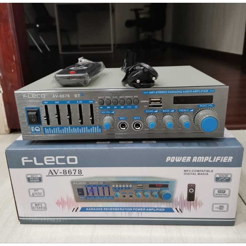 ✅Bisa cod wireless digital stereo amplifier bluetooth 600watt fleco D16 echo built in amplifier mobi