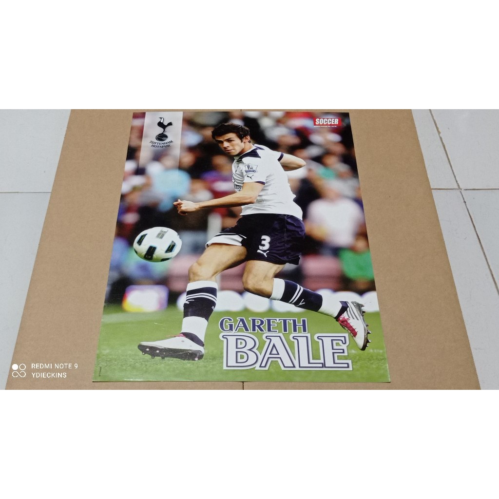 Merchandise Jersey Poster Pemain Sepakbola "GARETH BALE" (2010/2011) - Tottenham Hotspur
