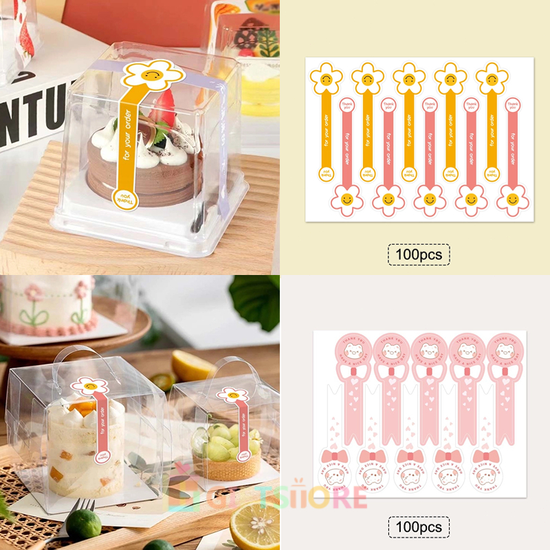 

COD✨100PCS Stiker Kartun Strip Panjang Stiker Segel Label THANK YOU FOR YOU ORDER Stiker Bulat Stiker Penyegelan Kotak Kue Kue Stiker Penyegelan Stiker Dekoratif DIY-GS