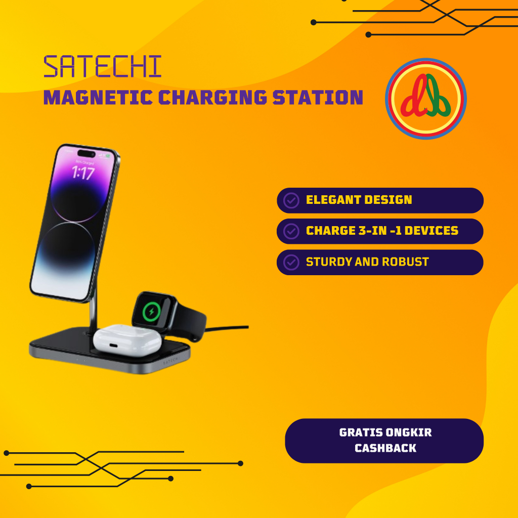 Satechi 3-in-1 Magnetic Wireless Charging Stand