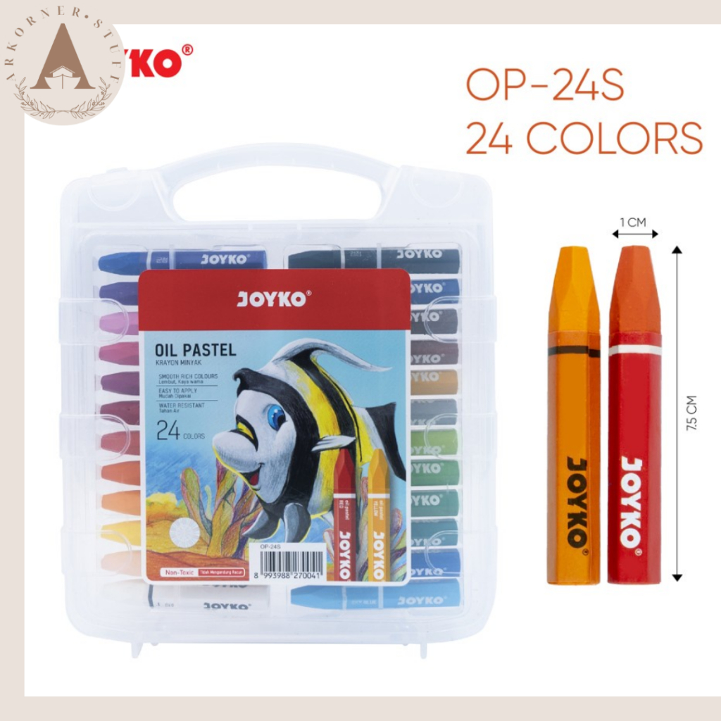 

[SET 24] Joyko Titi Oil Pastel Crayon Krayon Minyak 24 Warna