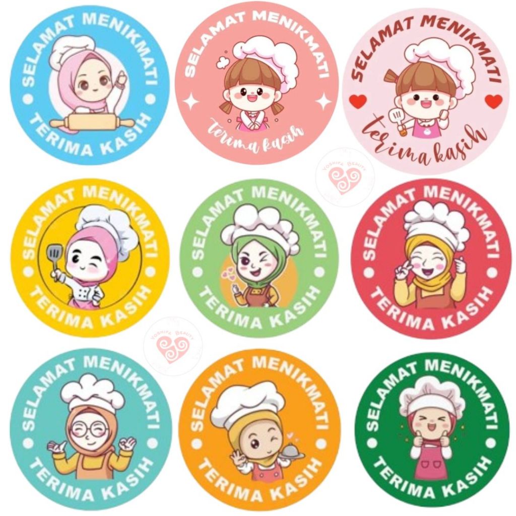 

500 Sticker Thank You Lucu | Stiker Label Segel Ucapan Terima Kasih | seal labels 500 pcs