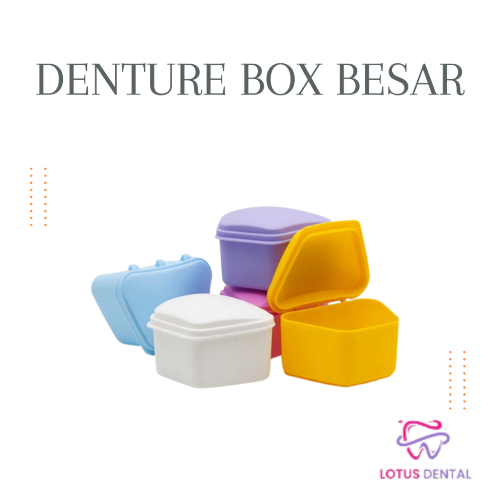 Kotak retainer BESAR dental denture box gigi palsu tempat wadah kawat retainer gigi behel hawley ben