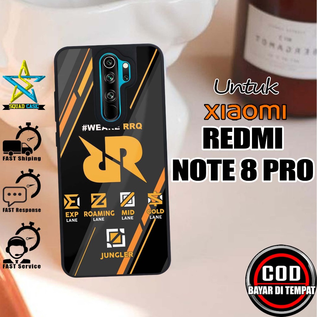 Case XIAOMI REDMI NOTE 8 PRO Casing terbaru Squad Case motif RRQ Case hp Case handphone Case terbaru