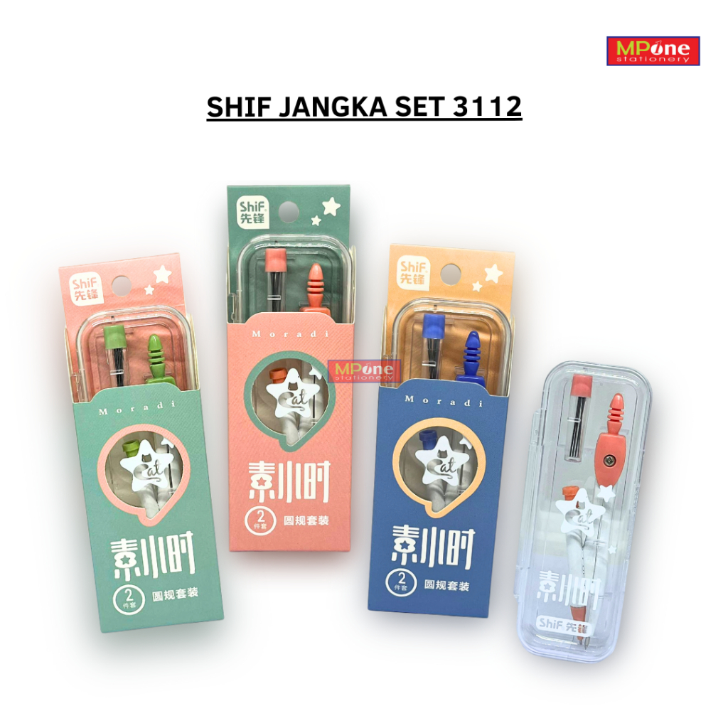 

Jangka Set Shif 3112 Warna Pastel / Compas Busur Derajat Alat Tulis / Jangka Sekolah Pensil Mekanik