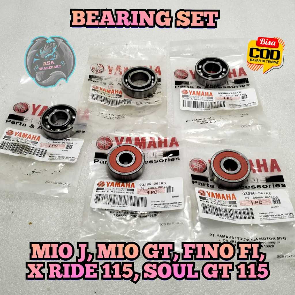 Bearing Rasio Set Motor Yamaha MIO J , MIO GT , FINO FI Injeksi 115 , X RIDE 115 , SOUL GT 115 berin