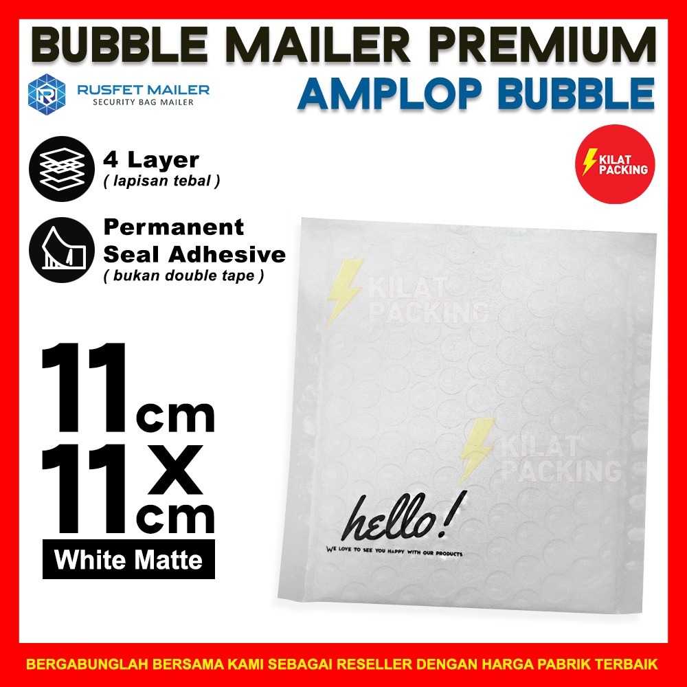 

Amplop bubble murah bubble mailer polybubble packing WHITE 11x11 cm