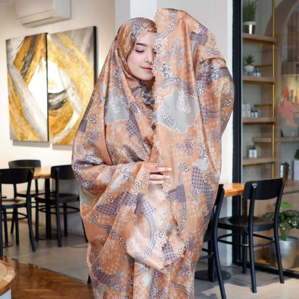 RJ3 MAIA BY HASYA - Mukena Motif Terbaru Sarah Shalva 3 in 1 Mukena Travel Traveling Dewasa Mewah