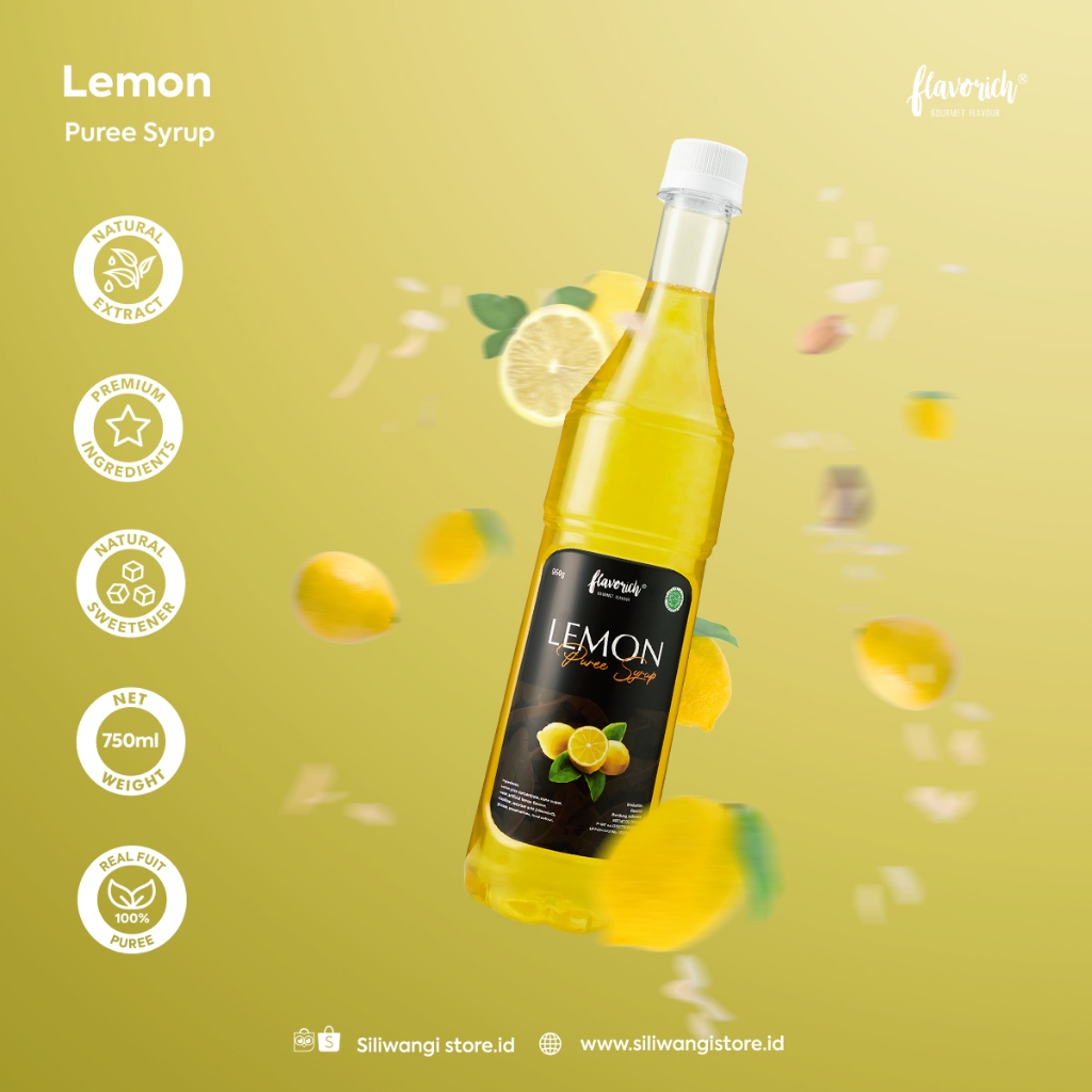 

FLAVORICH - Sirup Lemon / Gourmet Syrup / Sirup Untuk Hotel, Restaurant and cafe.