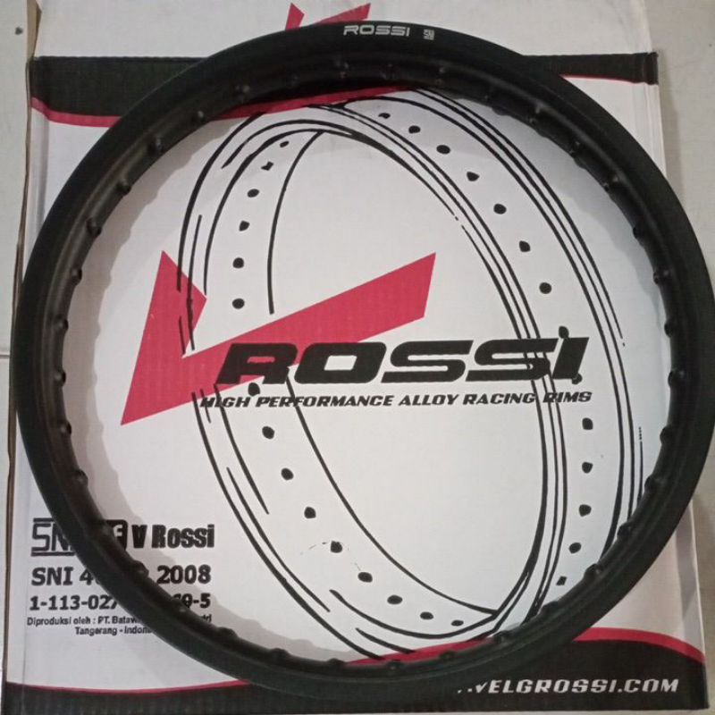 Lingkar Rossi Belakang 17 160 Hitam doff Velg jari-jari Vrossi Veleg motor 17 160 Black