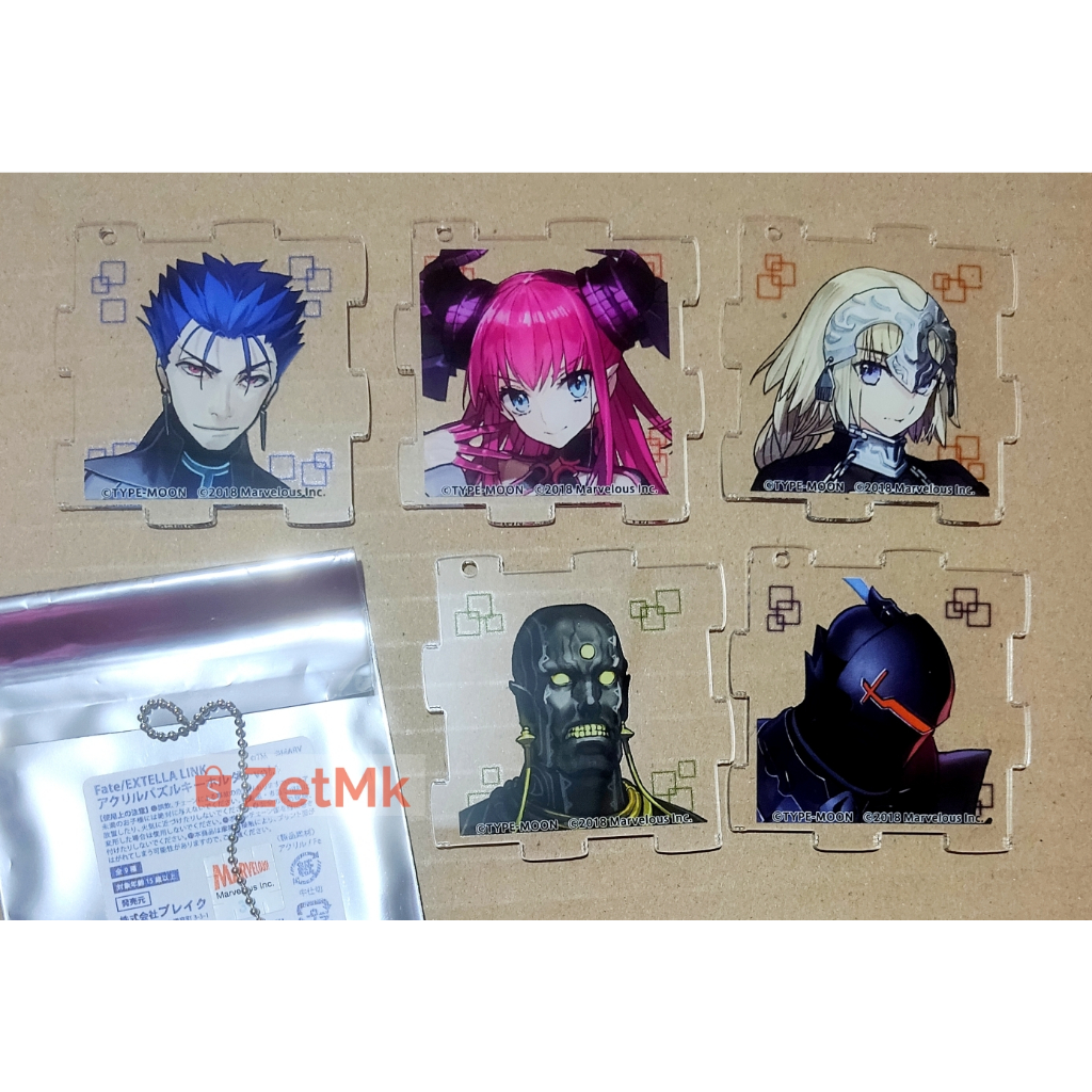 Fate Extella Link Acrylic Puzzle Keychain Charlemagne Medusa Astolfo Arjuna Elizabeth Darius