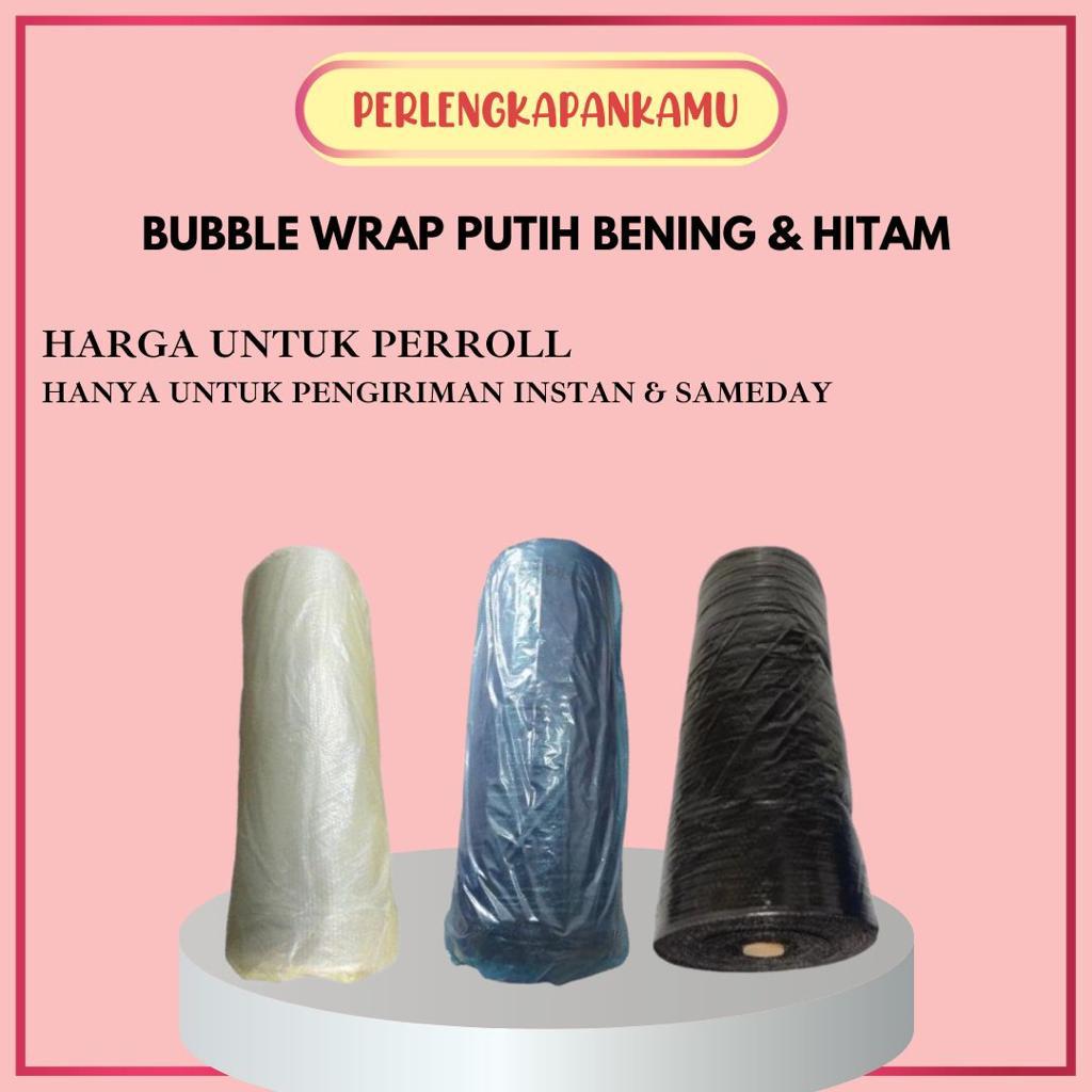 

Pembungkus Plastik Bubble / Bubble Wrap Bening Hitam / Babel Wrap 125cm x 50m Non cone