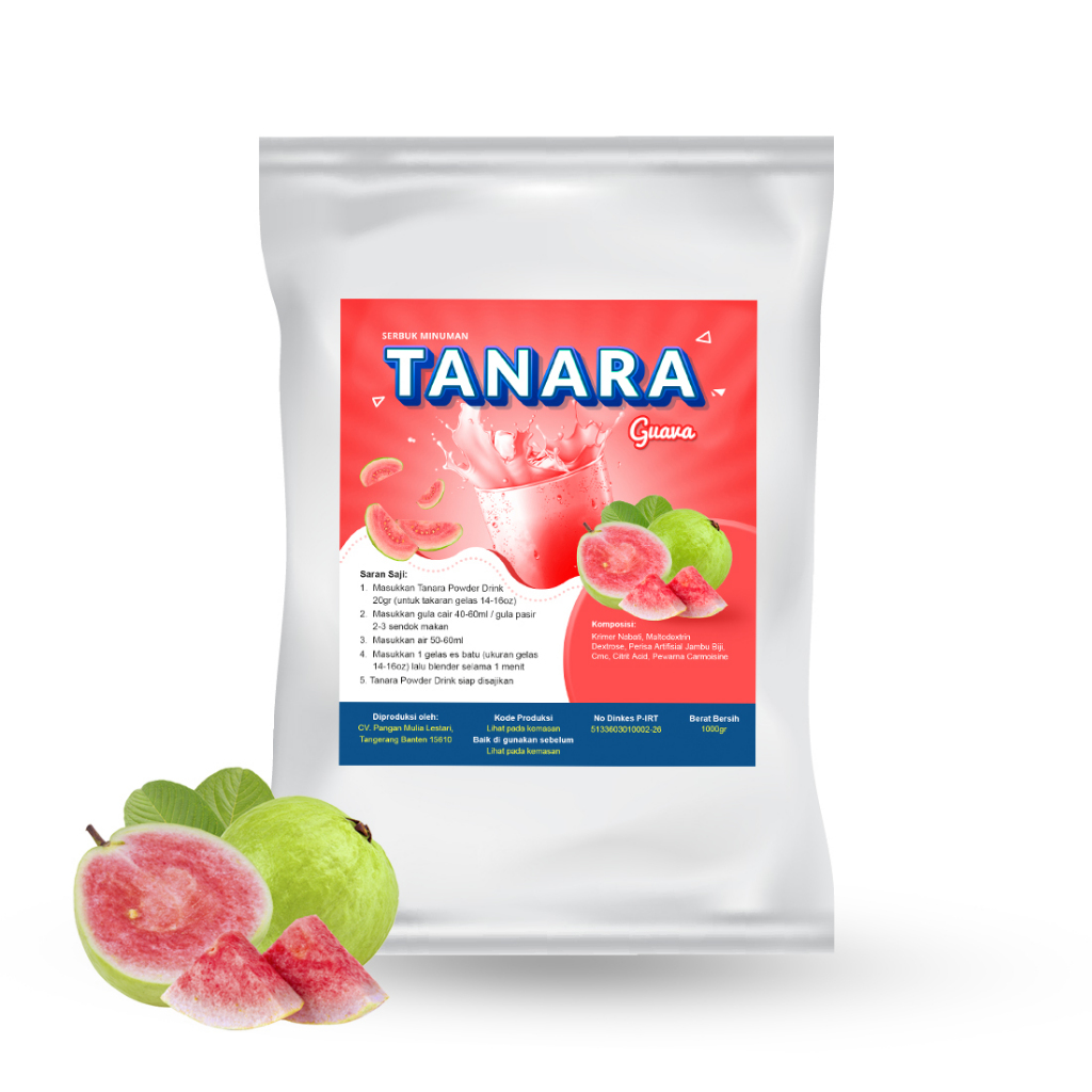 

Guava Powder 500gr - Bubuk Minuman Bubble Drink Rasa Jambu Biji