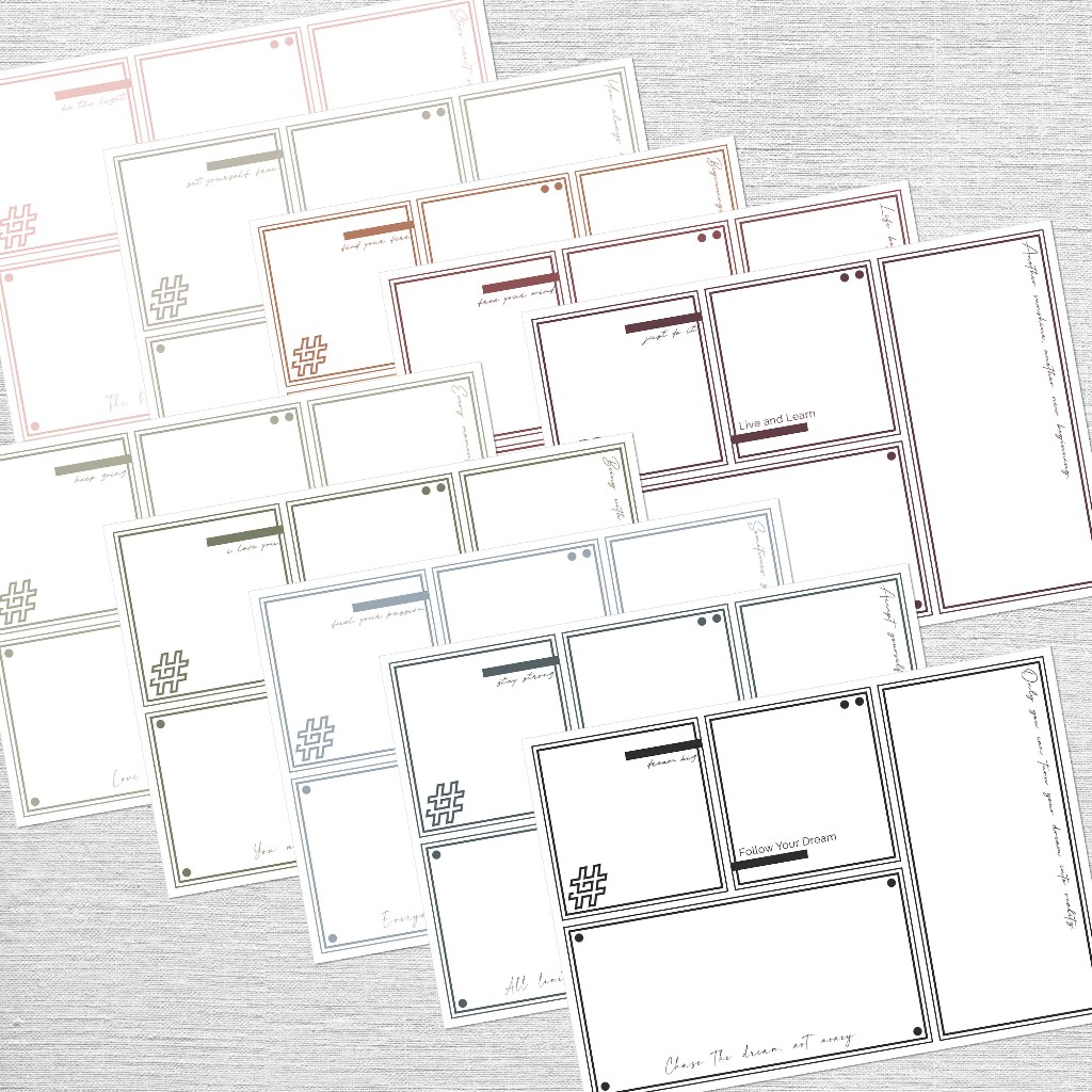 

8pcs Collage Label Paper 2 Memo Pad Journal Jurnal Scrapbook DIY Bujo by KaoyaShop