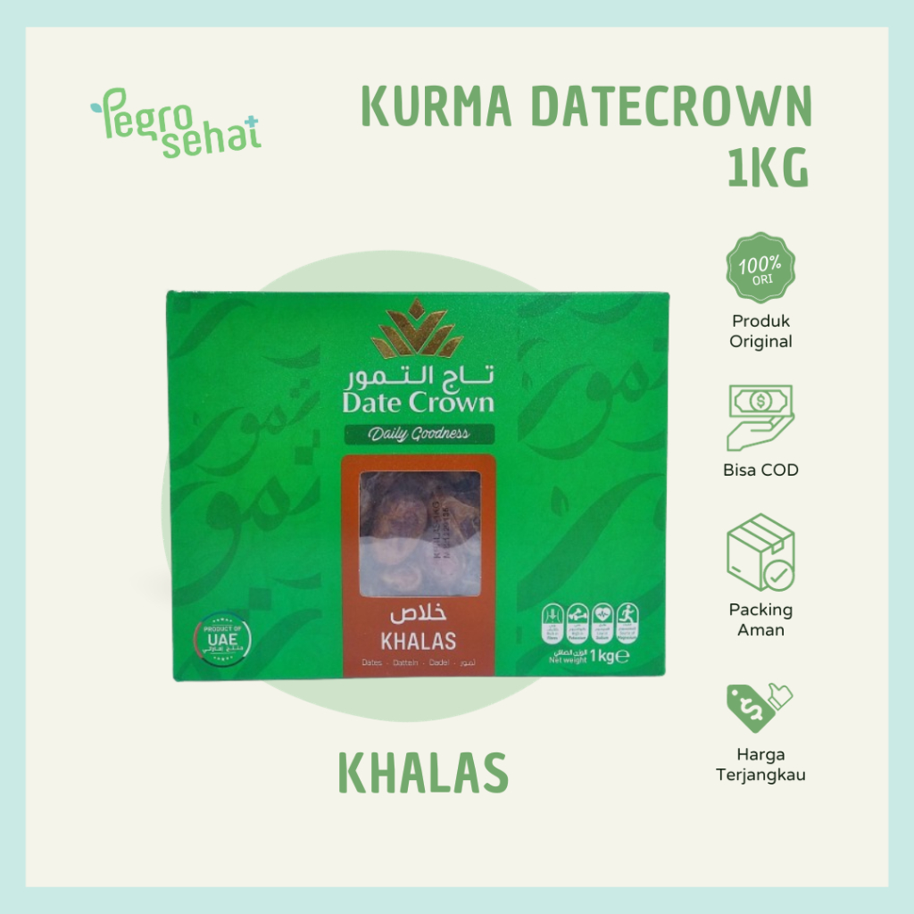 

KURMA DATECROWN KHALAS / DATE CROWN KHOLAS 1kg ORIGINAL 100%