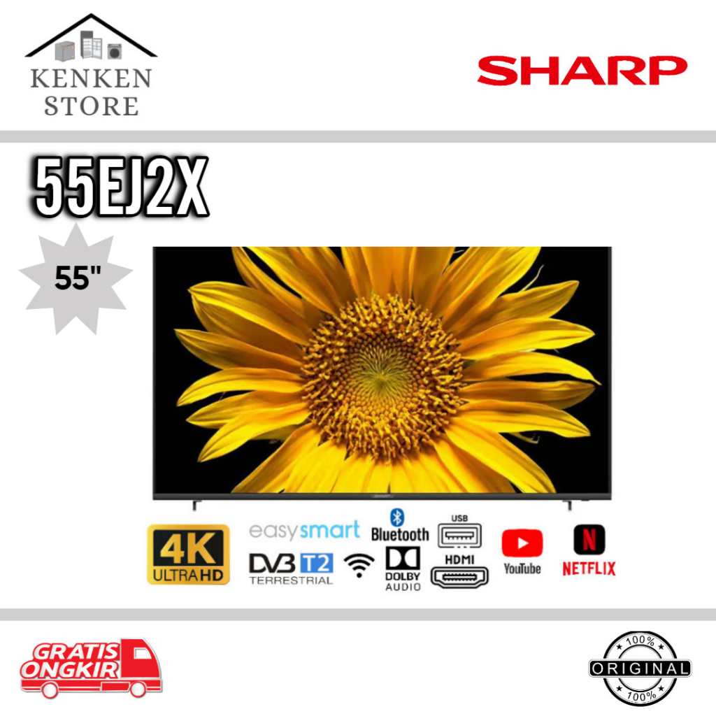 TV LED SMART SHARP UHD4K 55EJ2X 55INCH