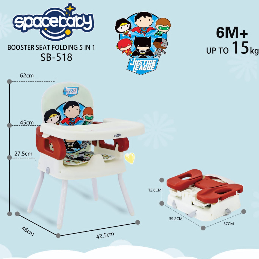 Kursi Makan Bayi/Booster Seat SPACE BABY SB-518 - Sugar Baby Bebe Smart Tempat Duduk Makan Bayi