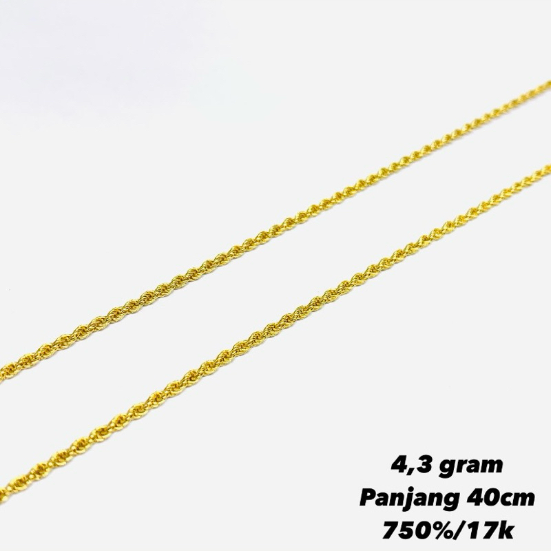 kalung rantai emas fashion 750%/17k