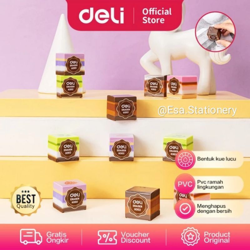 

Deli Multi-flavor cake eraser design penghapus kue EH302