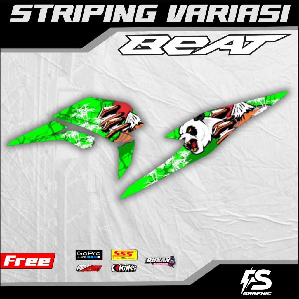 Sticker Stiker Striping Honda Beat Deluxe CBS ISS/Beat Street 2020 2021 New Lis Variasi Kungfu varia