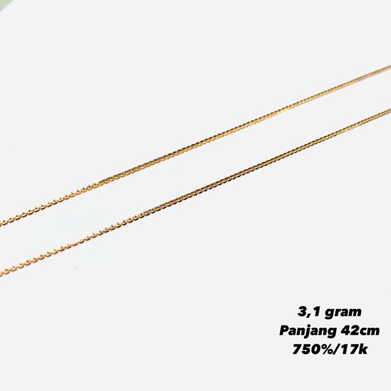kalung rantai emas fashion 750%/17k