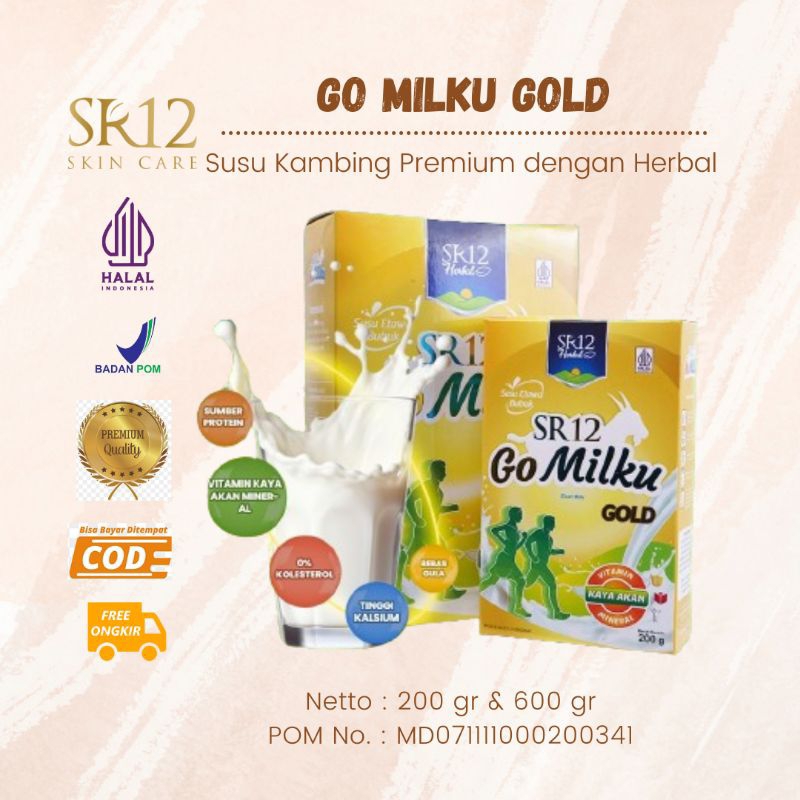 

GOMILKU GOLD SR12 SUSU KAMBING ETAWA PREMIUM TINGGI KALSIUM MENGATASI NYERI SENDI TULANG ASAM URAT