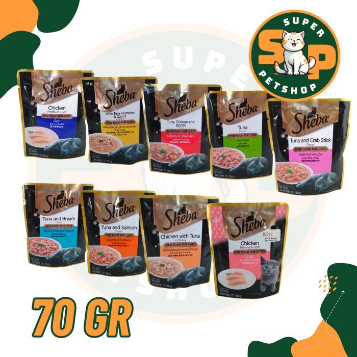 Sheba Pouch 70gr sheba sachet makanan basah kucing SHEBA