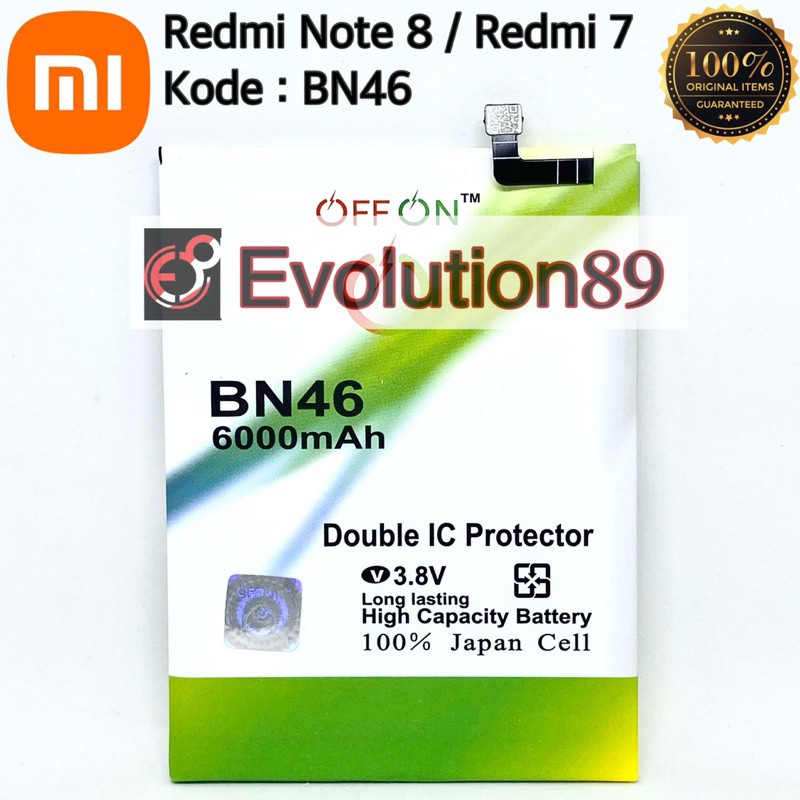 Baterai Double power BN46 / XIAOMI REDMI NOTE 8 / REDMI 7 / BN 46