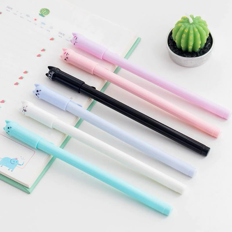 

Pulpen Gel Karakter Kucing Pena Unik Ballpoint Motif Kucing Stationary Alat Tulis Lucu