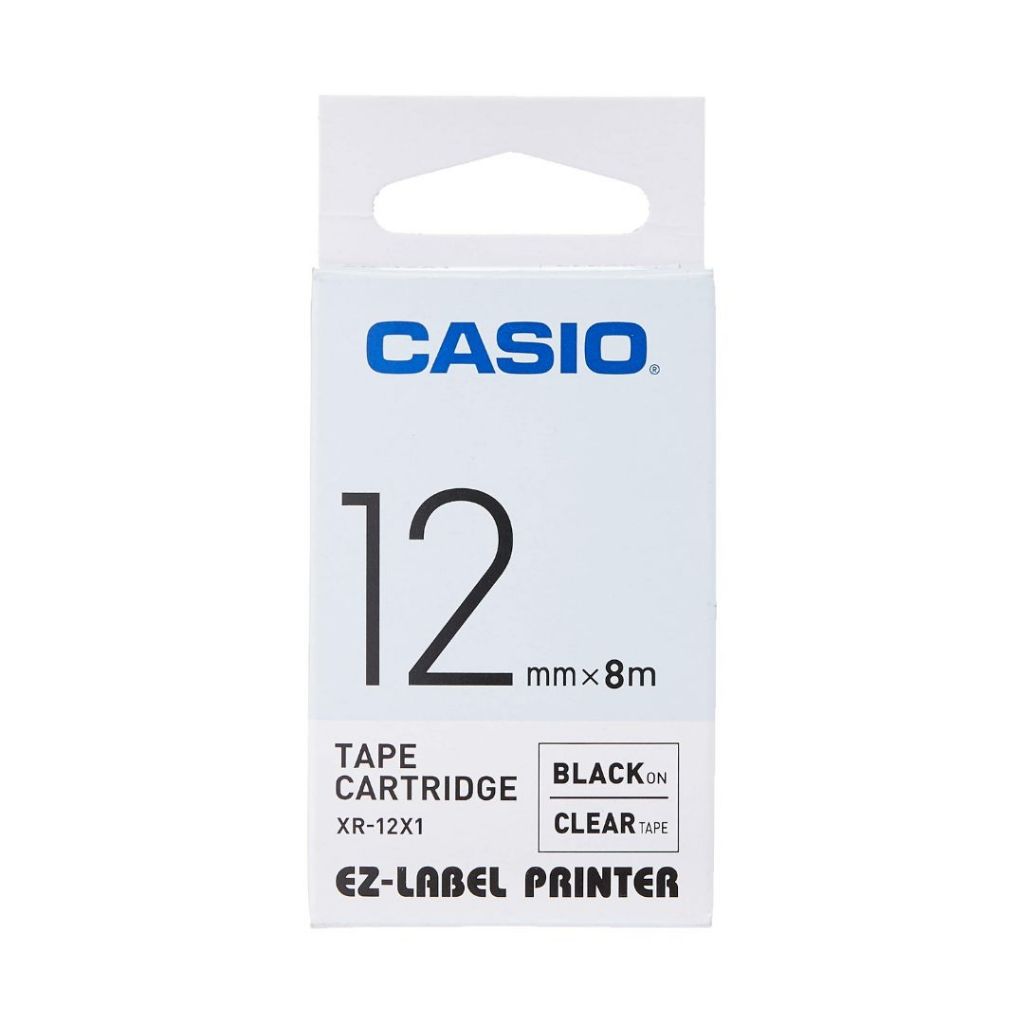 

Casio XR-12X1-Label Tape - Printer - Hitam - 12mm