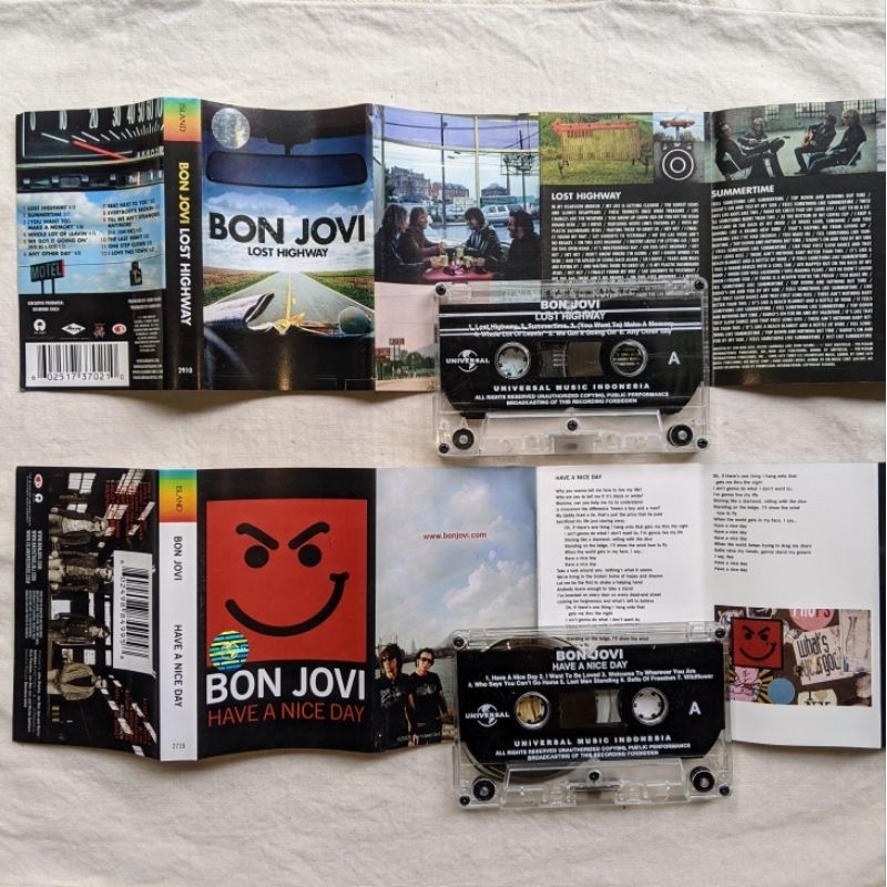 Sepaket Kaset Bon Jovi Lost Highway & Have A Nice Day