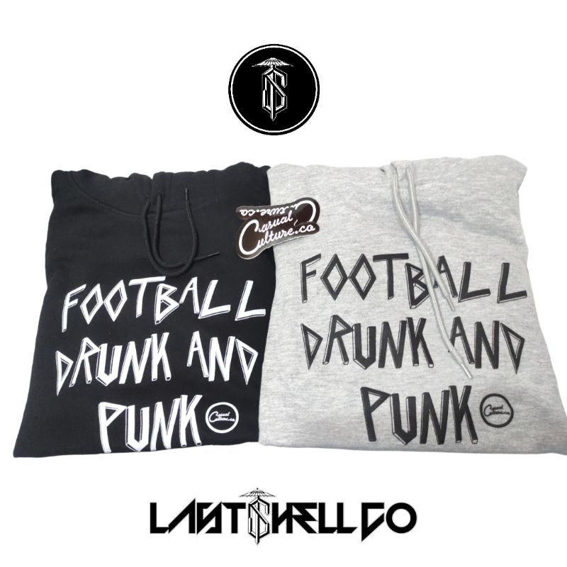 Hoodie Football Drunk And Punk By CasualCulture.CO