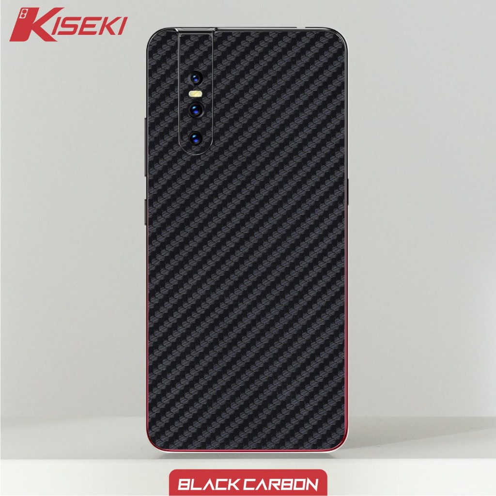 Kiseki Skin Vivo 15 Pro on Back Case Carbon Leather Custom dll