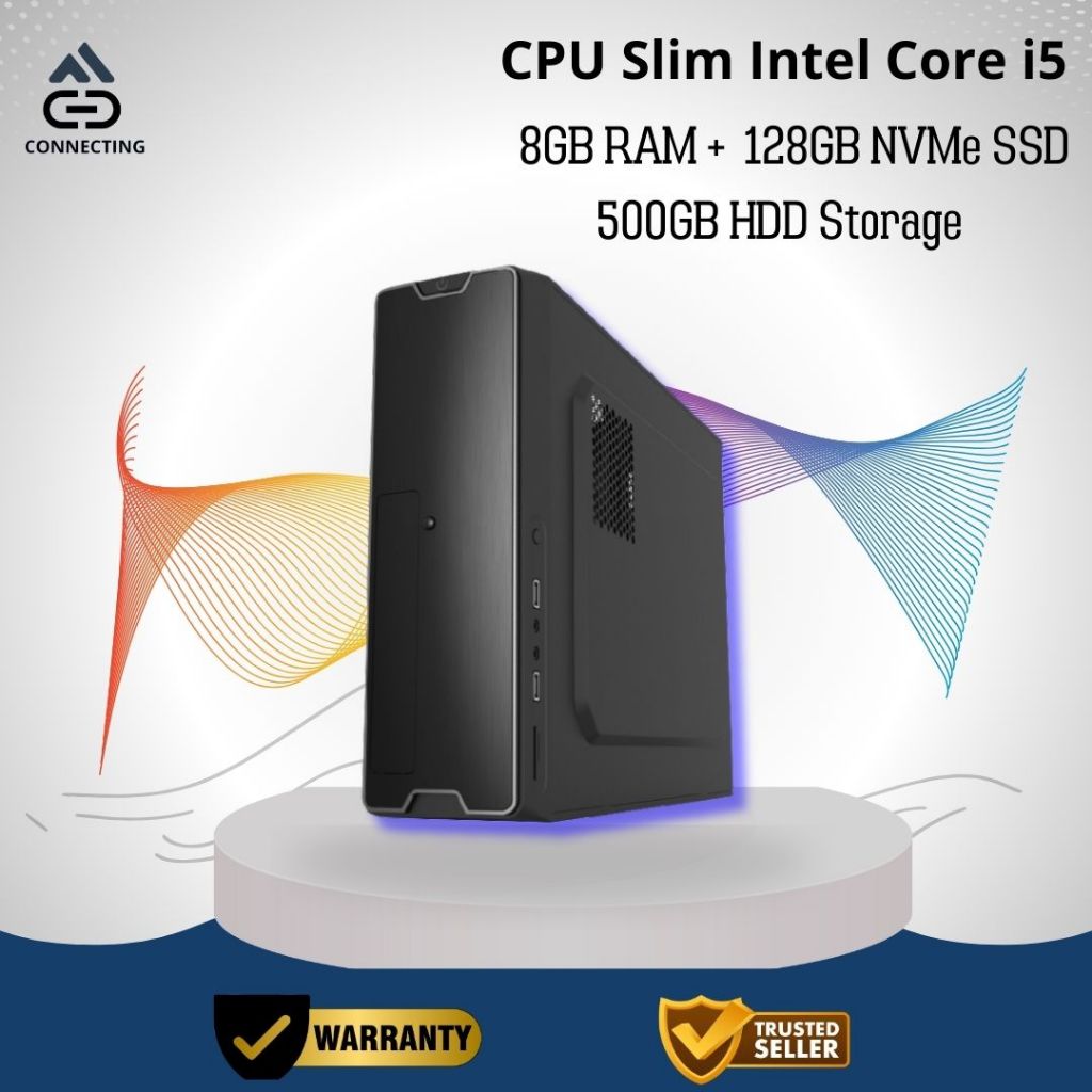 CPU PC Slim Intel Core i5 RAM 8GB SSD Rakitan Office