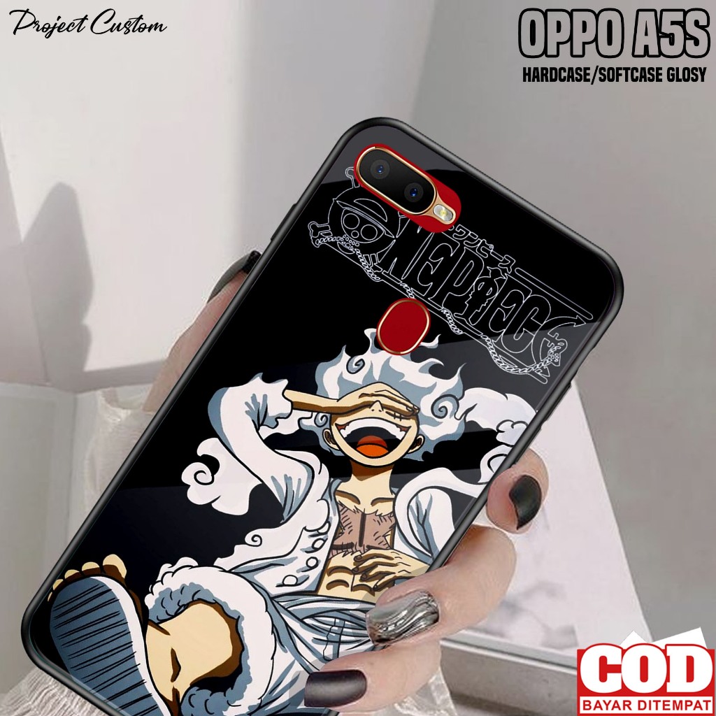 Case Oppo A5S - Casing Hp Oppo A5S Motif ( LUFY ) - Softcase Glass Kaca - Kondom Hp - Cassing - Peli