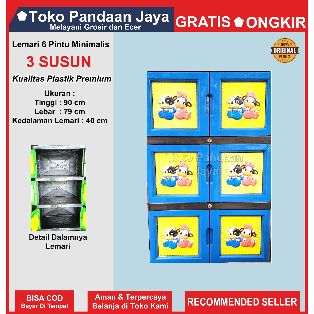 PROMO Lemari plastik adiplast karakter/lemari plastik adiplast/lemari plastik 3 susun/laci plastik/l