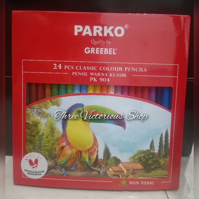 

Original Parko Greebel 24 classic colour pencils pensil warna