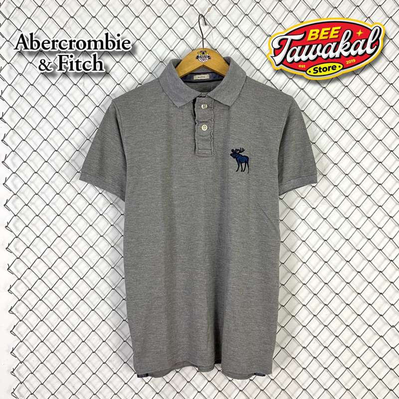 Abercrombie And Fitch Polo Shirt Original Light Grey Color
