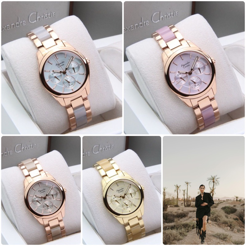 JAM TANGAN WANITA ALEXANDRE CHRISTIE AC 2A92 BF / AC2A92 / 2A92 ORIGINAL ANALOG GARANSI RESMI 1 TAHU
