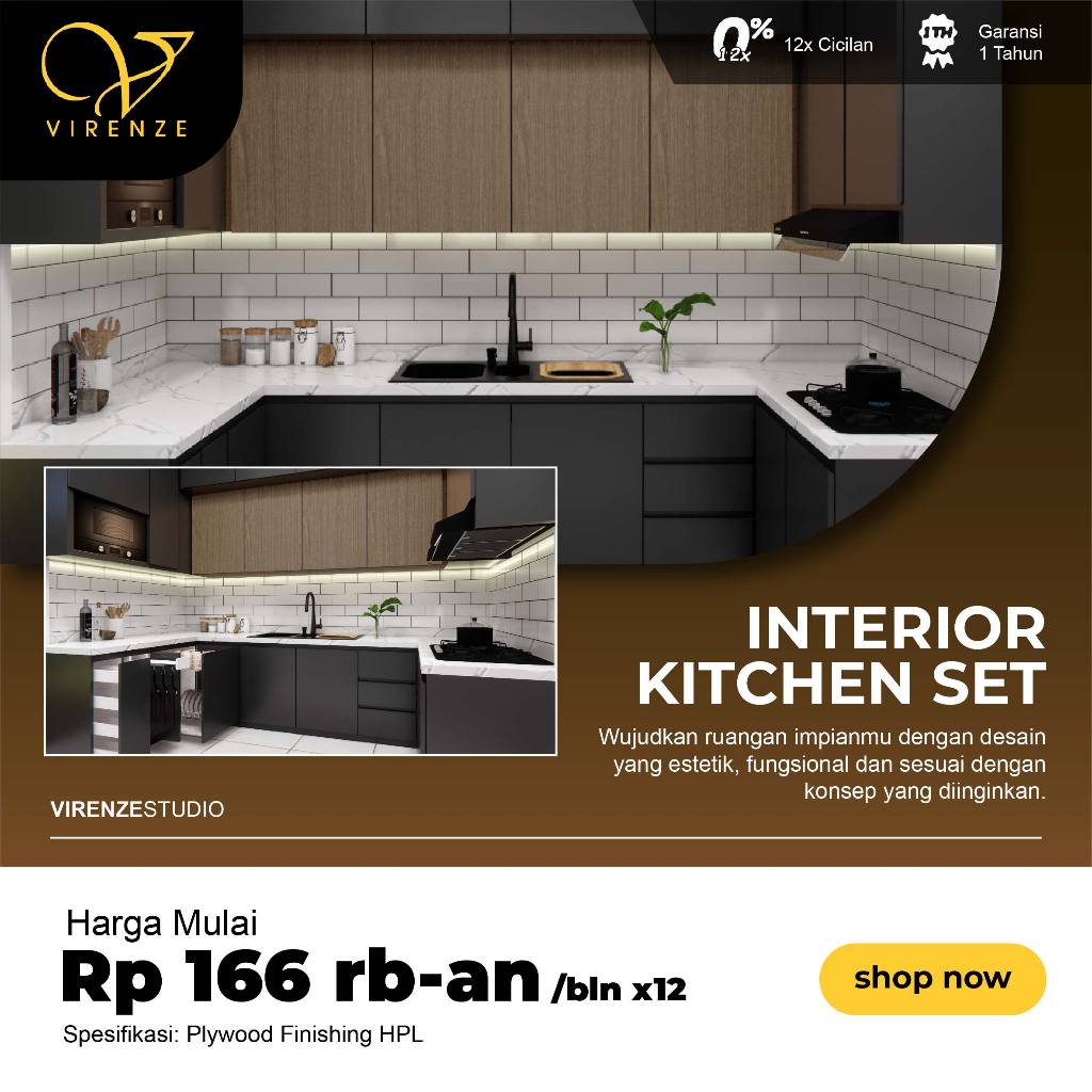 Lemari Dapur Custom HPL Design Interior Jabodetabek Jakarta Sentul Bogor Depok Bekasi Karawang Cikar