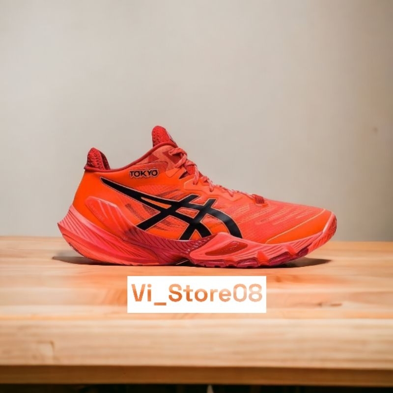 Sepatu Volly Pria Asics Metarise Tokyo Sunrise Red